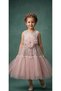 Girl's Tulle and Silver Polka Dot Special Occasion Dress