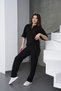 Women's Comfortable Fit Zippered Cotton Sweat Pants Set - 5
