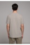 Regular Fit Round Neck Striped Men's Ecru Short Sleeve T-Shirt - 2