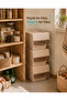 3-Tier Wheeled Storage Box with Lid, Goods and Food Organizer 3X12 Liters (Brown) - 3