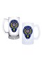Police Corps Beer Glass with Handle, Available in Frosted or Transparent 0180