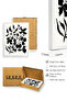 White Wooden Framed Flower Patterned Painting - Minimal |   Huhu1252 - 2