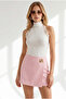 Women's White Halter Neck Lace Detailed Soft Stretchy Blouse Blz-19003312 - 3