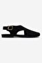 Monaro Black Suede Genuine Leather Women's Sandals - 4