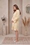 Bodrum Women's 100% Cotton Terry Fabric Drawstring Balloon Sleeve Belted Maternity and Postpartum Dress - 5