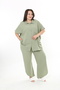 Women's Cotton Plus Size Pants and Shirt Set - 4