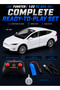1:22 RC Tesla Model X Style Alloy Car with Spray Mist, LED Lights, Sound, Openable Doors & Rechargeable Battery | 2.4GHz Remote Control Diecast Toy Car for Kids - 8