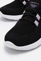 Side Striped Knitwear Children's Sports Shoes Black Lila White - 5