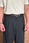 Men's Pleated Extra Baggy Fit Striped Fabric Trousers - 7