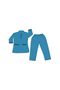 Women's Two-Piece Maid Uniform Set, 3/4 Sleeve Tunic with Collar, Maid and Nanny Dress Set With Long Pant, Khadama Dress, Scrub Set (UAE/KSA, Alpha, L, Regular, Regular, Turquoise green)