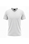 Men's Vision V-Neck Premium Quality Dense Textured Cotton T-Shirt White M102-R0220-01 - 8