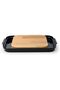 Woods Sliding Cutting Board with Holder, 40.5x25cm Natural Beechwood Chopping Board, Black - 5