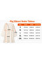 Women Front Back V-Neck Long Spanish Sleeve Back Tie Cotton Mink Mini Swimsuit Top Beach Dress - 4