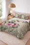 Shiny Velvet Fabric Quilted Double Bedspread Set (3 Pieces) Cky0083