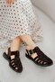 Legas women's genuine suede closed-toe sandals - brown - 3