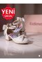 Girls' Elsali White Color with Bows, Small Comfortable Heels, Stylish Dressy Shoes - 4