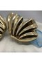 Steel Vintage Women's Earrings Gold Color Blue Tulle Butterfly - 2