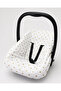 Double Layer Ecru Pique and Heart Patterned Reversible Stroller Cover, Cushion and Sheet (Set of 3) - 6