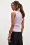 2 Pieces of Ribbed Fitted Viscose Blended Strappy T-Shirt - 6