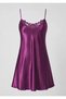 Silky Satin Lace Detailed Strappy Nightgown – Boxed Shipping - 3