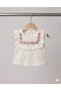 Embroidered and Ruffled Baby Girl Summer Set - 100% Cotton - 2
