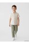 Beige Striped Boys' Shirt and T-Shirt 2-Piece Set from Güli̇s Gi̇yi̇m - 8