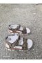 Genuine Leather Orthopedic Sole Velcro Children's Sandals Camouflage Green - 5