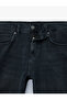 Normal Waist Cotton Pocket Bermuda Slim Fit Jean Shorts - 4