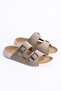 Women's Double Buckle Strap Anatomical Sole Suede Slippers - 2