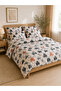 6-Piece Printed Cotton Bedding Set – Fitted Sheet, Duvet Cover & 4 Pillow Cases