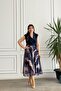 Denim Dress with Chiffon Skirt - 6