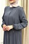 New Season Embroidered Ferace Tesettür Women's Outerwear - 2