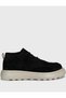 Genuine Leather Lace-Up Casual Sports Shoes Comfortable Men's Sneakers Black