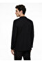 Black Men's Slim Fit Jacket Ace004262681_Syh - 4