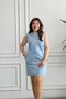 Denim Dress with Stone Detail on the Front - 7