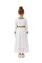 D'Daniela - Elegant Kaftan with Embroidered Empire Waist - White - 4Y to 7Y - 3