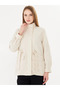 Women's Mock Neck Belt Piece Medium Length Trench Coat Glori - 2