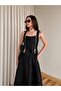 Black Corset Blouse Skirt Double Set - 202610 - 3