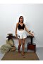 Women's Scallop Embroidered Shorts White