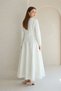 Hijab Dress Ecru Zipper Detailed Dress Hijab Evening Dress Hijab Graduation Dress - 8