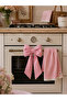 Gingham Patterned Decorative Door Ornament Oven Handle Bow Kitchen Ornament - 3