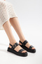 Women's Double-Strap Buckle Detailed Casual Sandals