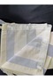 Water Resistant Cornice Balcony Curtain Modern Outdoor Background Curtain Gray Cream - 4