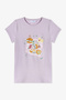 Girl's Cotton Lounge Picnic Shorts Sleeve 2-pack Pajama Set - Lilac - 3
