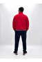 Large Size Stand Collar Zippered Cotton Men's Tracksuit with Elastic Waist and Wide Legs - 4