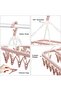 Foldable Laundry Hanger Drying Racks with 32 Clips For small garments Laundry Clothes Pink - 4