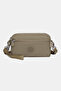 Small Size Waterproof Crinkle Fabric Phone and Messenger Bag Light Brown