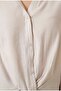 Women's Modal Fabric Crop Shirt with Drawstring Detail - 5