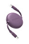 Powerlink YoYo Retractable Type-C to Type-C Cable - 100W PD 3.0 Super Fast Charging, Dual-Way, 5A, 1M - Purple
