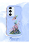 Samsung Galaxy S24 Fe Compatible Case Camera Protector Blue Silicone Couple Phone Case Girl Pattern - 2